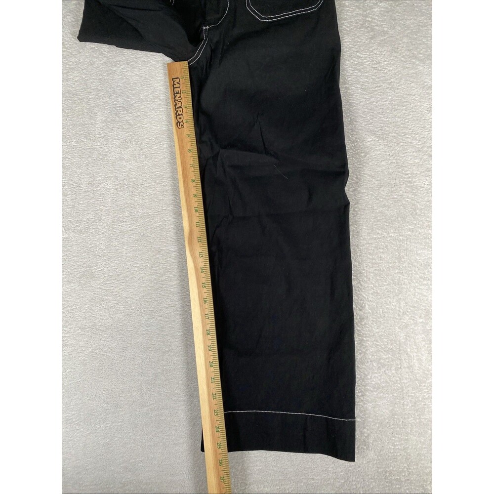 Maeve Colette Wide Leg Pants Size 27 Magic Fabric Black Cropped Stretch - Picture 4 of 8